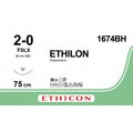 Ethicon ETHILON™ Black Monofilament Non - Absorbable Surgical Suture – USP 2 - 0 – 30 in (75 cm) – Black – FSLX Reverse Cutting Needle 19 mm – 3/8 Circle – 1674BH (Box of 36) - Suture1674BH