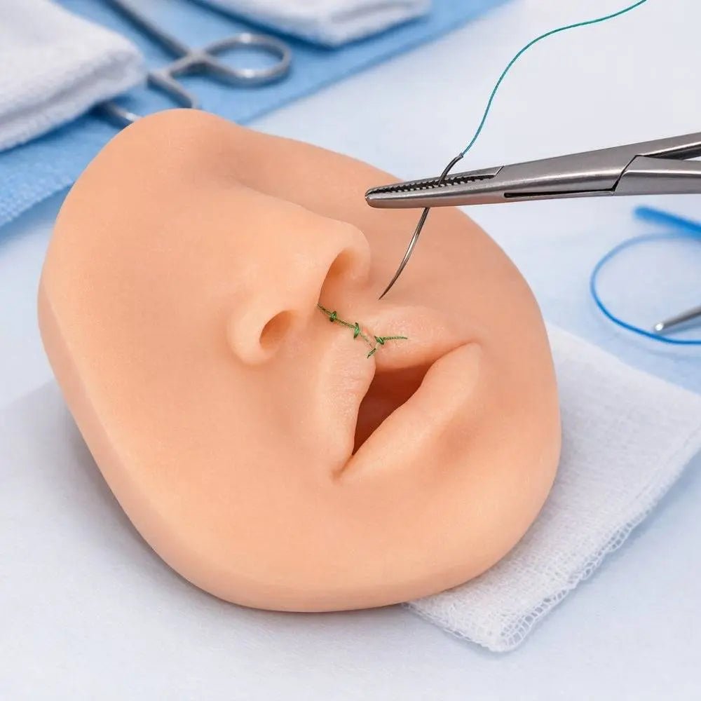 Cleft Lip Surgical Suturing Training Model – Silicone Cleft Lip Repair Practice Simulator - Suture Training KitMS-CLP-SIM011