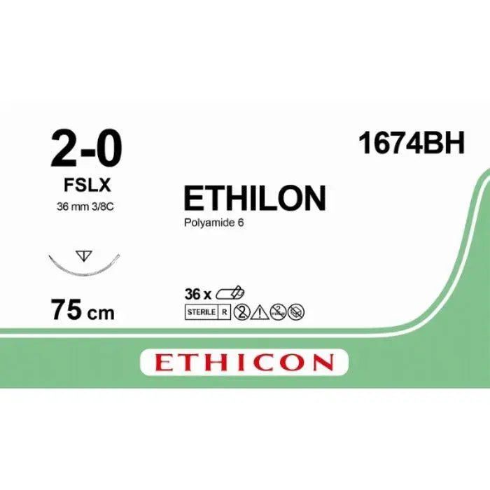 Ethicon ETHILON™ Black Monofilament Non - Absorbable Surgical Suture 1674BH