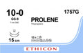 Ethicon PROLENE Polypropylene Blue Non - Absorbable Microsurgical Suture USP 10 - 0 15 cm (6 in) Double - Armed TG140 - 8 Cutting Edge Spatula Reverse Needles 1757G (Box of 12) - 1757G