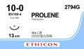 Ethicon PROLENE Polypropylene Blue Non - Absorbable Microsurgical Suture USP 10 - 0 12.7 cm (5 in) BV100 - 4 Taper Point Needle 2794G (Box of 12) - 2794G