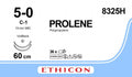 Ethicon PROLENE Polypropylene Blue Non - Absorbable Surgical Suture USP 5 - 0 60 cm (24 in) Double - Armed C - 1 VISI - BLACK Taper Point Needles 8325H (Box of 36) - 8325H