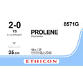 Ethicon PROLENE® Polypropylene Blue Non - Absorbable Surgical Suture – USP 2 - 0 – 35 cm (14 in) – Double - Armed TS Reverse Cutting Needles – 8571G (Box of 12) - Suture8571G