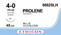 Ethicon PROLENE Polypropylene Blue Non - Absorbable Surgical Suture USP 4 - 0 45 cm PS - 2S PRIME MULTIPASS Reverse Cutting Needle 8682SLH (Box of 36) - 8682SLH
