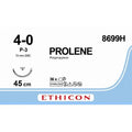 Ethicon PROLENE® Polypropylene Blue Non - Absorbable Veterinary Surgical Suture | USP 4 - 0 | 45 cm | P - 3 PRIME MULTIPASS® Reverse Cutting Needle | 8699H (Box of 36) - Suture8699H