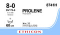 Ethicon PROLENE Polypropylene Blue Non - Absorbable Surgical Suture USP 8 - 0 60 cm (24 in) Double - Armed BV175 - 6 MULTIPASS Taper Point Needles 8741H (Box of 36) - 8741H