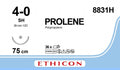 Ethicon PROLENE Polypropylene Blue Non - Absorbable Surgical Suture USP 4 - 0 75 cm (30 in) SH Taper Point Needle 8831H (Box of 36) - 8831H