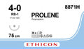 Ethicon PROLENE Polypropylene Blue Non - Absorbable Surgical Suture USP 4 - 0 75 cm (30 in) RB - 1 Taper Point Needle 8871H (Box of 36) - 8871H