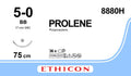 Ethicon PROLENE Polypropylene Blue Non - Absorbable Surgical Suture USP 5 - 0 75 cm BB Taper Point Needle 8880H (Box of 36) - 8880H