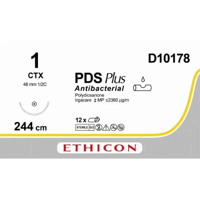 Ethicon PDS® Plus Antibacterial (Polydioxanone) Violet Absorbable Veterinary Surgical Suture (Box of 12) D10178