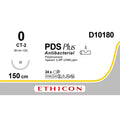 Ethicon PDS® Plus Antibacterial (Polydioxanone) Violet Absorbable Surgical Suture – USP 0 – 150 cm – CT - 2 Taperpoint Flat Needle – D10180 (Box of 24) - SutureD10180