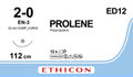 Ethicon PROLENE Polypropylene Blue Non - Absorbable Veterinary Surgical Suture USP 2 - 0 110 cm EN - 3 Tapercut Endoscopic Needle ED12 (Box of 12) - ED12