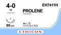 Ethicon PROLENE Polypropylene Blue Non - Absorbable Surgical Suture USP 4 - 0 90 cm Double - Armed TF Taper Point Needles EH7411H (Box of 36) - EH7411H