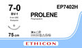 Ethicon PROLENE Polypropylene Blue Non - Absorbable Surgical Suture USP 7 - 0 75 cm BV - 1 Taper Point Needle EP7402H (Box of 36) - EP7402H