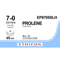 Ethicon PROLENE Polypropylene Non - Absorbable Monofilament Surgical Suture USP 6 - 0 60 cm CC175 - 8 Tapercut Micro Point Needles 9.3 mm 3/8 Circle with EVERPOINT Technology EP8705SLH (Box of 36) - EP8705SLH