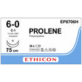 Ethicon PROLENE Polypropylene Non - Absorbable Monofilament Surgical Suture USP 4 - 0 75 cm BV - 1 Taperpoint Needles 9.3 mm 3/8 Circle with EVERPOINT Technology EP8706H (Box of 36) - EP8706H