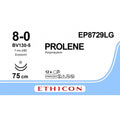 Ethicon PROLENE Polypropylene Non - Absorbable Monofilament Surgical Suture USP 7 75 cm BV - 1 Long Taperpoint Needles 13 mm 3/8 Circle with EVERPOINT Technology EP8729LG (Box of 36) - EP8729LG