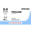 Ethicon PROLENE Polypropylene Non - Absorbable Monofilament Surgical Suture USP 8 75 cm BV - 1 Taperpoint Needles 9.3 mm 3/8 Circle with EVERPOINT Technology EP8730H (Box of 36) - EP8730H