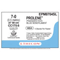 Ethicon PROLENE Polypropylene Non - Absorbable Monofilament Surgical Suture USP 5 - 0 60 cm CC175 - 8 Tapercut Micro Point Needles 9.3 mm 3/8 Circle with EVERPOINT Technology EPM8704SL (Box of 36) - EPM8704SL