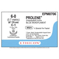 Ethicon PROLENE Polypropylene Non - Absorbable Monofilament Surgical Suture USP 4 - 0 75 cm BV - 1 Taperpoint Needles 9.3 mm 3/8 Circle with EVERPOINT Technology EPM8706 (Box of 36) - EPM8706