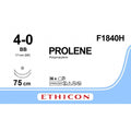 Ethicon PROLENE Polypropylene Blue Non - Absorbable Surgical Suture USP 4 - 0 75 cm BB Taper Point Needle (17 mm) F1840H (Box of 36) - F1840H