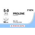Ethicon PROLENE Polypropylene Blue Non - Absorbable Surgical Suture USP 5 - 0 90 cm B - 14 Taper Point Needle (22 mm) F1874 (Box of 36) - F1874