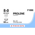 Ethicon PROLENE Polypropylene Blue Non - Absorbable Veterinary Microsurgical Suture USP 8 - 0 60 cm Double - Armed BV130 - 5 MP Taper Point Needles (6.5 mm) F1890 (Box of 36) - F1890