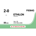 Ethicon ETHILON Black Monofilament Non - Absorbable Ligature USP 2 - 0 (Metric 3) 50 cm Black Needleless (NN) F6364G (Box of 12) - F6364G