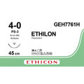 Ethicon ETHILON Green Monofilament Non - Absorbable Surgical Suture USP 4 - 0 18 in (45 cm) Green PS - 3 Prime Reverse Cutting Needle 13 mm 3/8 Circle GEH7761H (Box of 36) - GEH7761H