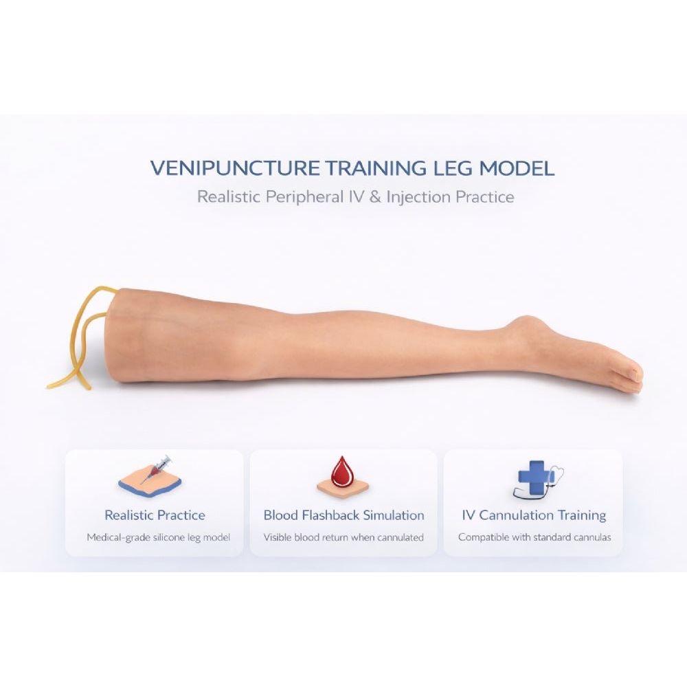 Medical Venipuncture Training Leg IV Injection & Phlebotomy Practice Simulator - Surgical TrainingIVL-001