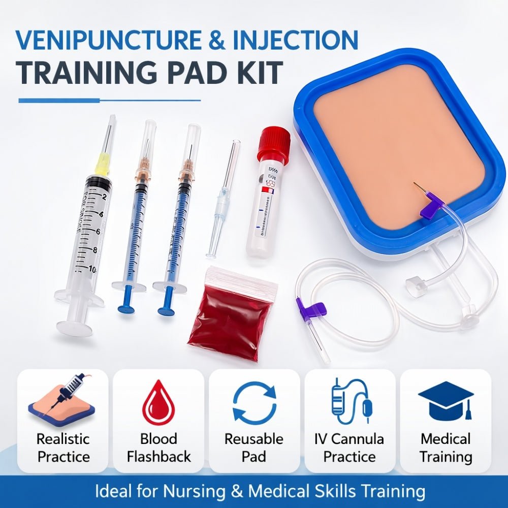 Simulated Skin IV Injection & Venipuncture Training Pad Phlebotomy Practice Model - Surgical TrainingIVP-001