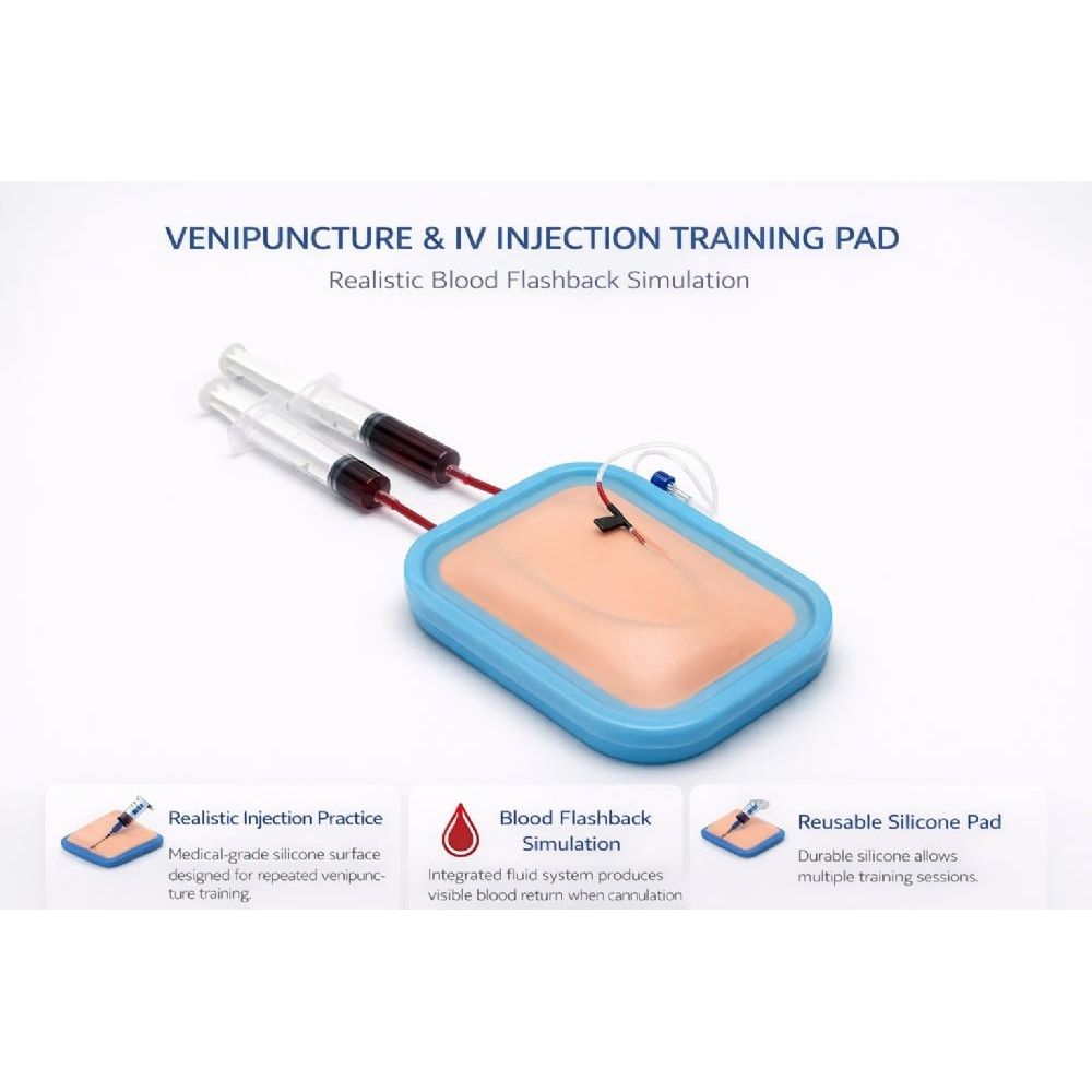 Simulated Skin IV Injection & Venipuncture Training Pad Phlebotomy Practice Model - Surgical TrainingIVP-001