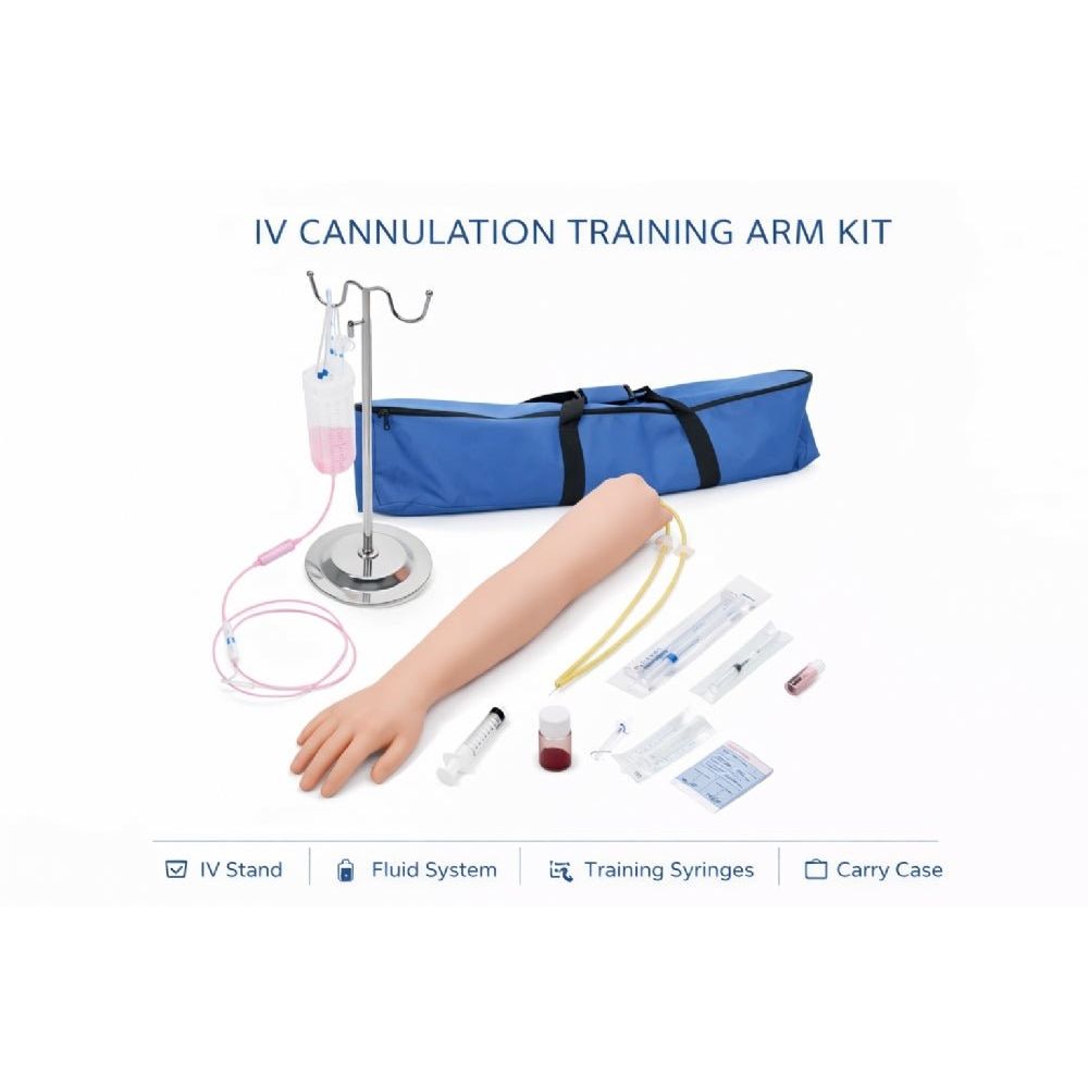 Medical Injection Training Arm Venipuncture & IV Injection Practice Simulator - Surgical TrainingIVT-001