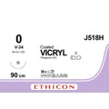 Ethicon COATED VICRYL Polyglactin 910 Braided Absorbable Surgical Suture J518H
