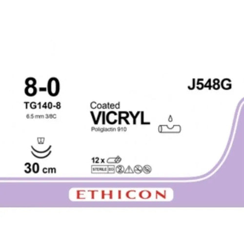 Ethicon COATED VICRYL Polyglactin 910 Braided Absorbable Surgical Suture 548G