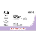 Ethicon COATED VICRYL Polyglactin 910 Braided Absorbable Surgical Suture – J557G