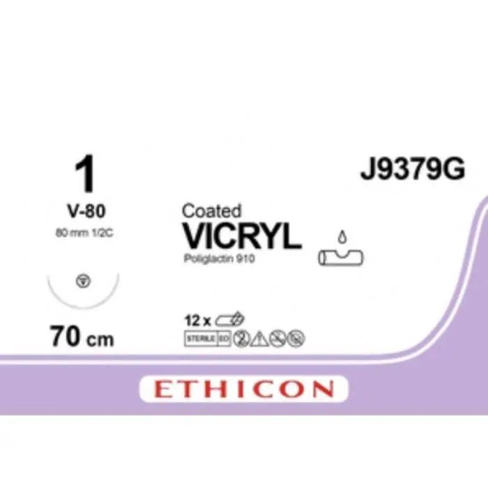 Ethicon COATED VICRYL Polyglactin 910 Braided Absorbable Surgical Suture – J9379G