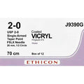 Ethicon COATED VICRYL Polyglactin 910 Braided Absorbable Surgical Suture – J9390G