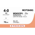 Ethicon MONOCRYL PLUS Poliglecaprone 25 Absorbable Monofilament Surgical Suture MCP3649G