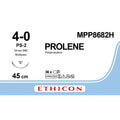 Ethicon PROLENE Polypropylene Blue Non - Absorbable Surgical Suture USP 4 - 0 45 cm PS - 2 PRIME MULTIPASS Reverse Cutting Needle (19 mm) MPP8682H (Box of 36) - MPP8682H