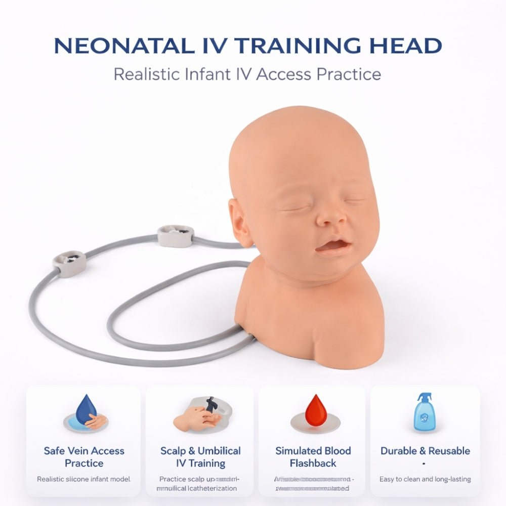 Infant Head IV Injection & Scalp Venipuncture Training Model Neonatal Clinical Skills Simulator - Surgical TrainingNIC-001
