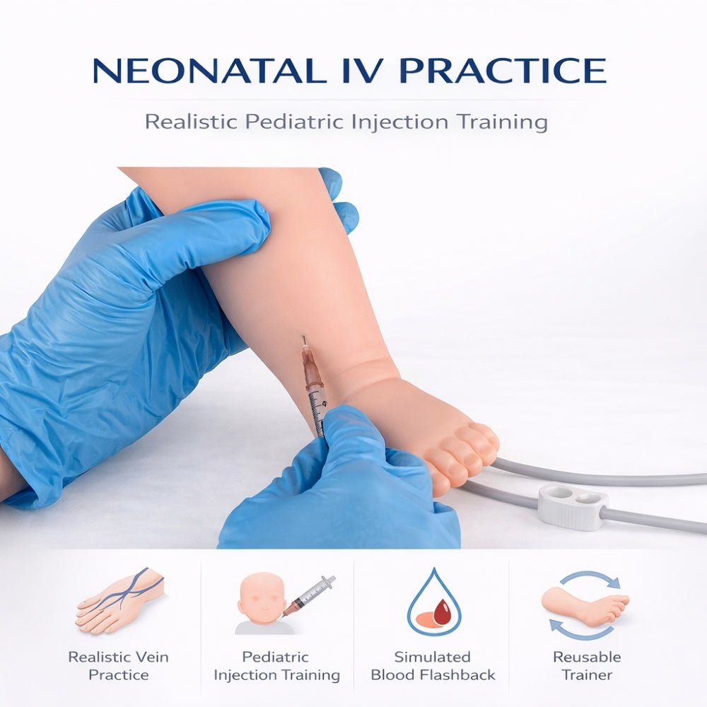 Infant IV Leg Venipuncture Training Model Neonatal Phlebotomy & IV Injection Practice - Surgical TrainingNIL-0011