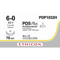 Ethicon PDS® Plus Antibacterial (Polydioxanone) Violet Absorbable Surgical Suture | USP 6 - 0 | 70 cm | CC - 1 Tapercut Micro Point Needle | PDP1032H (Box of 36) - SuturePDP1032H