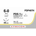 Ethicon PDS® Plus Antibacterial (Polydioxanone) Violet Absorbable Surgical Suture | USP 6 - 0 | 45 cm | P - 1 PRIME™ Reverse Cutting Needle | PDP487H (Box of 36) - SuturePDP487H