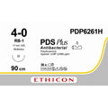 Ethicon PDS® Plus Antibacterial (Polydioxanone) Violet Absorbable Surgical Suture | USP 4 - 0 | 90 cm | RB - 1 MULTIPASS® Taperpoint Needle (17 mm) | PDP6261H (Box of 36) - SuturePDP6261H