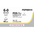 Ethicon PDS™ Plus Antibacterial (Polydioxanone) Violet Absorbable Surgical Suture | USP 6 - 0 | 45 cm | BV175 - 6 Needle | PDP9091H (Box of 36) - SuturePDP9091H