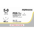 Ethicon PDS® Plus Antibacterial (Polydioxanone) Violet Absorbable Surgical Suture | USP 5 - 0 | 45 cm | RB - 2 Taper Point Needle (13 mm) | PDP9101H (Box of 36) - SuturePDP9101H
