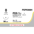 Ethicon PDS™ Plus Antibacterial (Polydioxanone) Violet Absorbable Surgical Suture – 90 cm – V - 37 Needle – PDP9366H (Box of 36) - SuturePDP9366H