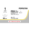 Ethicon PDS® Plus Antibacterial (Polydioxanone) Violet Absorbable Veterinary Suture – USP 1 – 90 cm – V - 37 TAPERCUT® Needle (40 mm) – PDP9370H (Box of 36) - SuturePDP9370H