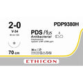 Ethicon PDS™ Plus Antibacterial (Polydioxanone) Violet Absorbable Surgical Suture – USP 2 - 0 – 70 cm – V - 34 Needle – PDP9380H (Box of 36) - SuturePDP9380H
